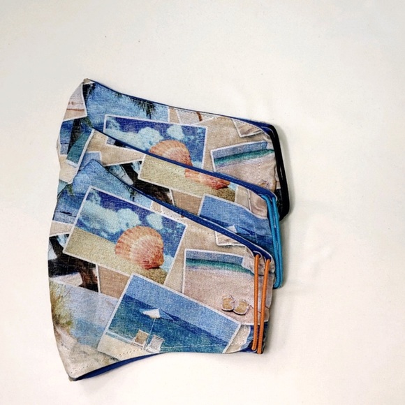 Beach Lovers Double Layered Reversible Face Mask - Picture 4 of 7